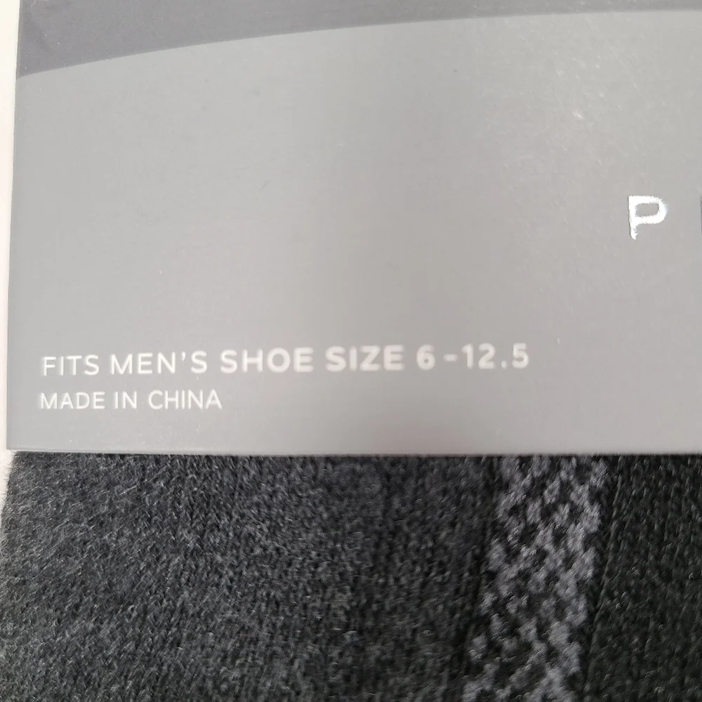 Van Heusen Black Gray Performance Low Cut Socks 6 Pair Men Size 6-12.5